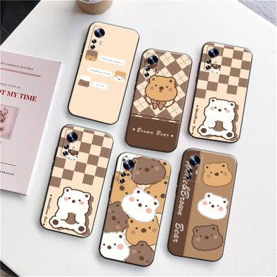 「Enjoy electronic」 Cute Cartoon Bear Animal Phone Case For Xiaomi Redmi Note 11 10 9 9A 9C 9T For Redmi Note 9 Note 7 8 Pro 8T Silicone Cover Funda