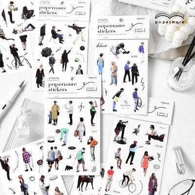 2 Pcs Young People Stickers Fashion Men Woman Scrapbook Sticker For Journals Album Planners Diary Diy Crafts Stickers Labels