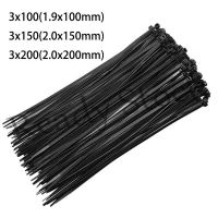 【Ready Stock】 ◊﹉✥ B40 1000pcs/Lot Black lastic Cable Tie Nylon Self-locking P Fasten Zip Wire Wrap Strap Nylon Fastening 3X100 3X150 3X200