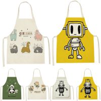 Pattern Panda Print Sleeveless Apron ChildrenS Cleaning Home MenS And WomenS Kitchen Waist Bib Anti-Fouling Apron