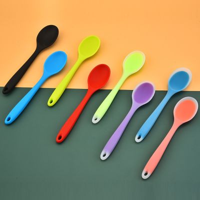 ▤ Colorful Silicone Spoon Heat Resistant Non-stick Rice Spoons Not Damaging The Inner Gallbladder Spoonrice Spoon Kitchen Tools