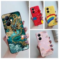 เคสซิลิโคนนิ่ม TPU สำหรับ Vivo เคสครอบโทรศัพท์ Y78 6.78 เคสสำหรับ VIVO Y78 VIVOY78 Y 78เคสกันกระแทกลายมังกรสำหรับเด็กผู้ชายและผู้หญิงหญิงสาว