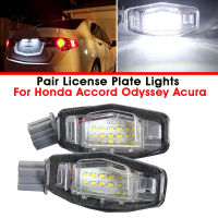 2Pcs ใบอนุญาตไฟส่องทะเบียนรถ18LEDs โคมไฟสำหรับ Honda Accord Odyssey Acura TSX Civic Unopery