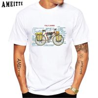 Harajuku Funny Bike Bikepacking Print T Shirt Summer Mens Short Sleeve Funny Bicycle Sport Lovers Boy Tops White Casual Tees XS-6XL