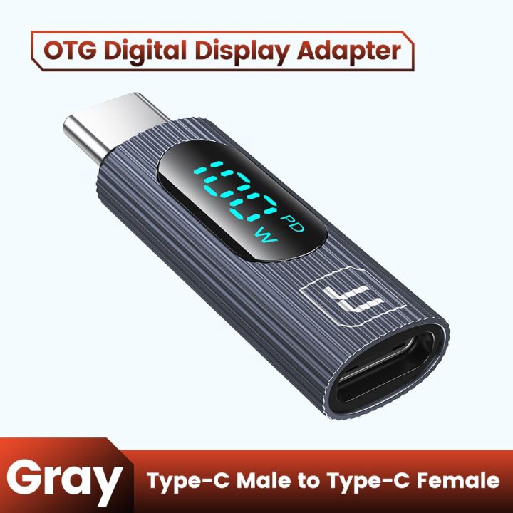 toocki-100w-type-c-to-type-c-otg-adapter-led-display-p3-0-fast-charging-usb-c-otg-converter-for-laptop-samsung-xiaomi-huawei
