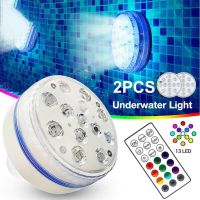 2pcs Swimming Pool Light Super Bright LED Colorful Night Lamp Multi-functional Waterproof Underwater Decoration Lights