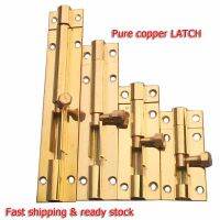 2pcs Furniture Door Bolts 1.5/2/3/4 Inch Pure copper Locks Sliding Door Chain Latch For Gate Security Hardware Door Hardware Locks Metal film resistan