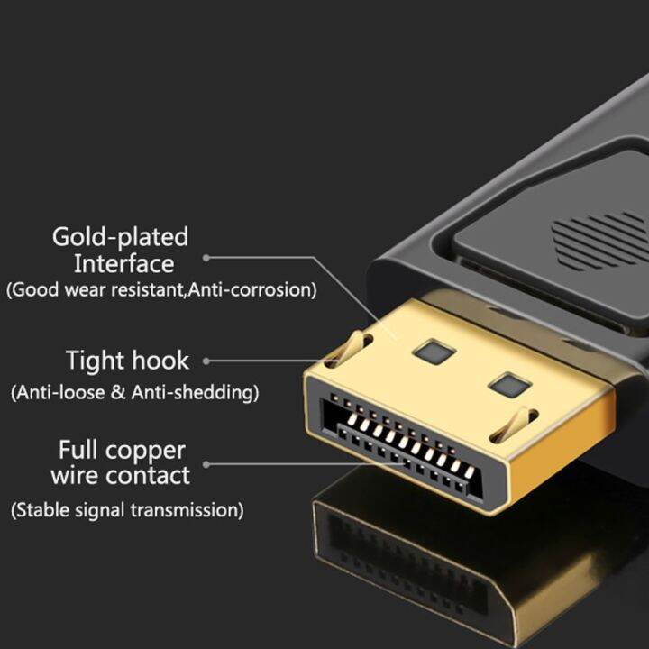 cw-display-port-to-hdmi-compatible-male-female-video-audio-cable-for-tv-laptop-projector