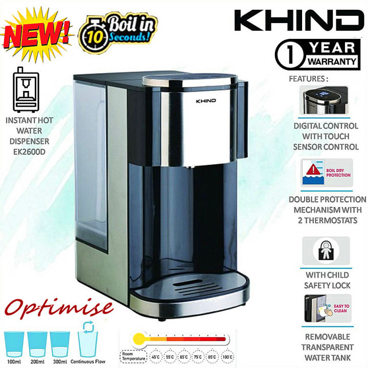 Khind Instant Hot Water Dispenser EK2600D Lazada