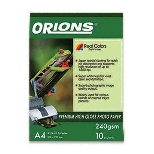 Orions Photo Paper A4 Premium High Gloss 240gsm Lazada PH