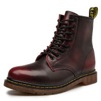 Dr Martens รองเท้าบูทมาร์ตินรุ่น1460,รองเท้าใส่ทำงานทั้งผู้ชายและผู้หญิงรองเท้าบูทหนังผิวเรียบรองเท้าทำงานหัวกลม Size35-48