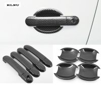 KLNU สำหรับ NISSAN LATIO Carbon Fiber Pattern Car Door Handle Bowl Cover,LATIO Door Handle Beauty Trim