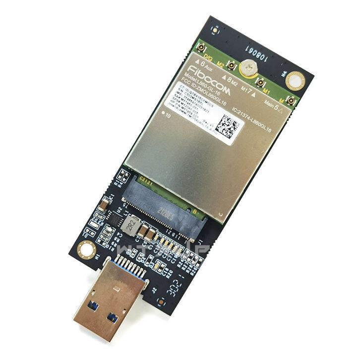 Fibocom L860-GL-16 LTE โมดูล CAT16 4G 5G Wwan การ์ด GPS 1Gbps พร้อมเสา ...