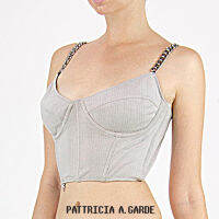 PATTRICIA A.GARDE Knit Corset with Metal Chain คอร์เซ็ตผ้าเจอร์ซี่แต่งด้วยโซ่