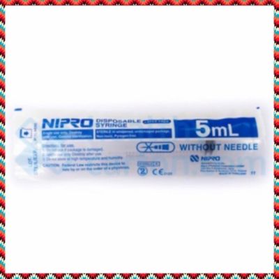 (10 อัน) Syringe Nipro ไซริงค์ นิโปร 5ml กระบอกฉีดยา พลาสติก