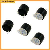 SHIRUI 5pcs ขั้ว2ขั้ว Piezo Buzzer 5V ค่ะ 129.5มม. เสียงกริ่งต่อเนื่อง แอคทีฟ สีดำสีดำ เสียงกริ่ง