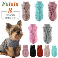 ZZOOI Winter Dog Clothes Chihuahua Soft Puppy Kitten Kitten High Collar Solid Color Design Sweater Fashion Clothing for Pet Dogs Cats