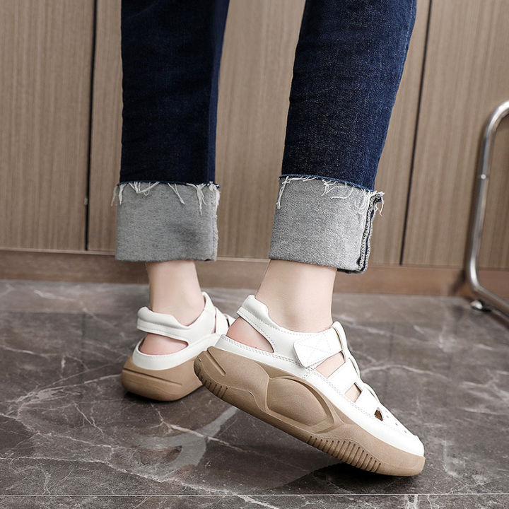 new-hollow-out-sandals-for-women-2023-summer-fashionable-casual-breathable-platform-elevator-wild-white-shoes-skate-shoes