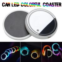 [ANYA Auto Parts] Led Cup Car Dome Holder โคมไฟภายในรถยนต์ Usb Multi Colorful Atmosphere Light Drink Holder Anti Slip Mat Product Bulb