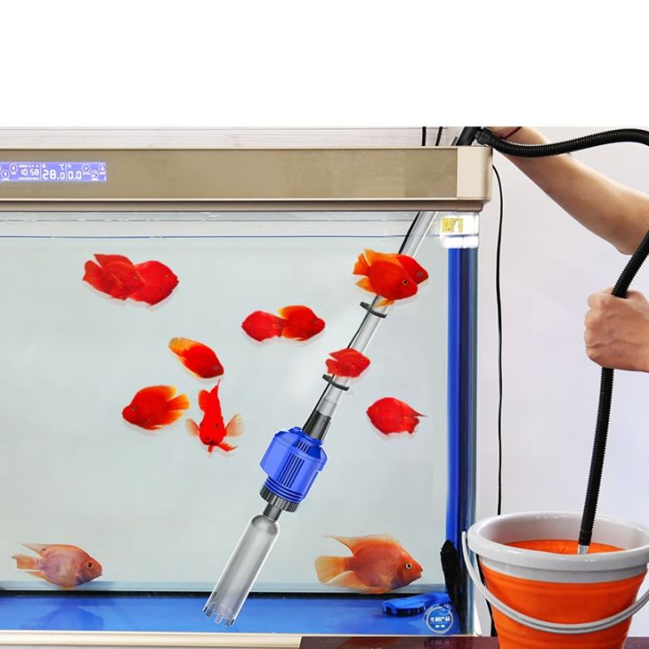 เครื่องทำน้ำอุ่นไฟฟ้าตู้ปลาที่ปั๊มน้ำเครื่องทำความสะอาดมือเครื่องล้างทำความสะอาดทรายระบายน้ำปลา