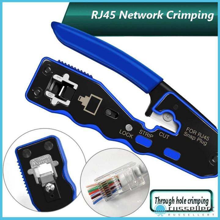 RUSSELLERT 8P8C Modular Crimping Equipment Cat7 Cat6 Cat5 Crimper