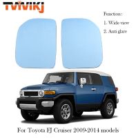 1คู่2ชิ้นเลนส์กระจกสีฟ้ากระจกมองข้างมองหลังสำหรับ Toyota FJ Cruiser 2009 2010 2011-2014มุมมองกว้างป้องกันแสงสะท้อนกระจกรถด้านข้าง