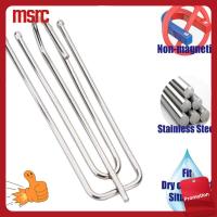 MSRC 40 pcs เงินสีเงิน ตะขอผ้าม่านสำหรับผ้าม่าน 2.76นิ้วค่ะ โลหะสำหรับตกแต่ง หยิกจีบผ้าม่านผ้าม่านตะขอ สะดวกสบายๆ ตะขอจับจีบ4ง่าม ห้องน้ำในห้องน้ำ