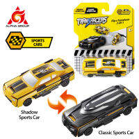 [ในสต็อก] Transracers 1ชิ้น2-In-1เปลี่ยนกีฬายานพาหนะขนาดเล็กเปลี่ยนเป็นสองประเภทพลิกรถยนต์การกระทำตัวเลขเด็กของเล่นของขวัญ Christmas Gift