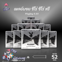 ถุงยางอนามัย 52 เพลย์บอย ซีโร่ ซีโร่ ทรี ถุงยาง Playboy Zero Zero Three ผิวเรียบ บาง 0.03 mm. (12 กล่อง)