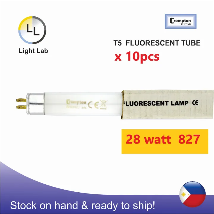 CROMPTON Fluorescent Lamp T5 28 watt 827 warm white (yellow color) x ...