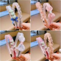 【YF】 South Koreas New Childrens Headband Bow Mesh Non-Slip Sweet Cute Little Girl Super Fairy Princess Headdress