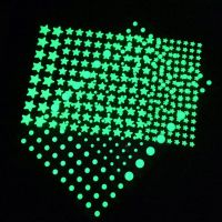 ▼▨ 1 Piece Fluorescent Wall Sticker Glow In Dark Decal Stickers Stars Dots Bubble 3D Bedroom Ornament Luminous DIY Kids Room Decor