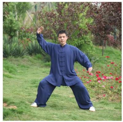 ชุดเครื่องแบบไทชิของจีนเสื้อผ้าวูซูกังฟูคอตตอนชุดศิลปะการต่อสู้ชุดปีกสำหรับการแสดง Taichi ชุดจีน