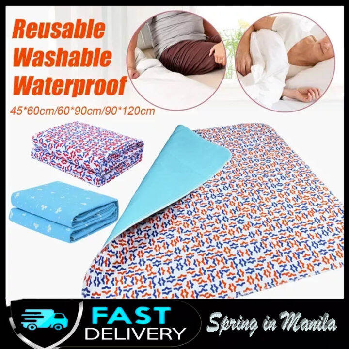 【Cotton】3 Sizes Waterproof Washable Reusable Anti Incontinence Bed