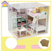 Diy Doll House Family Doll With Bed Furniture Doll House Puzzle Handmade Assembled Model Toy Original Doll Child Diy House Toy