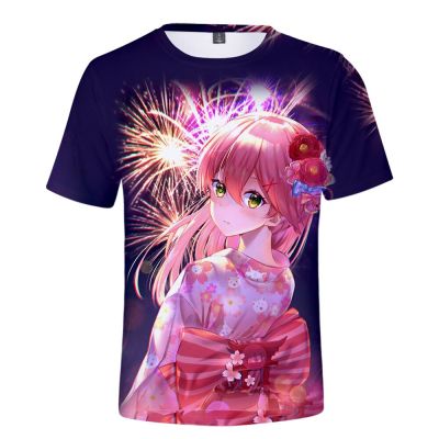 Hollywood Vtube Sakura Miko 3D Print Spring/Summer Prep Mens/Womens Street Clothing T-shirt Street Clothing Kawaii Style