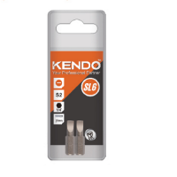 KENDO 21310505 ดอกไขควงตอก ปากแบน SL5 × 25mm (2 ชิ้น/แพ็ค)