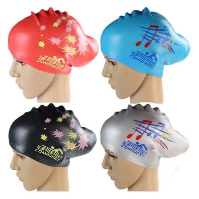 【CW】 Caps Silicone Super Large Hair Big Size Swim Hat for Diving Ear Cup