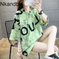 Large Size Summer Clothes Womens T-shirts Hooded Casual Loose Letter Print Short Sleeve Harajuku Hip Hop Tshirts Oversized Top