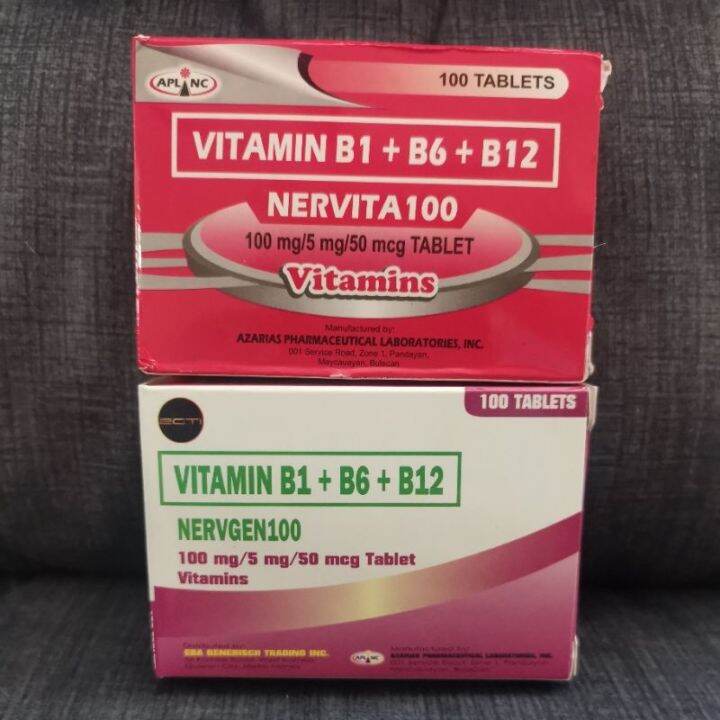 Quickest Delivery! Nervita / Nervgen 100 Vitamin B Complex B1 B6 B12 ...