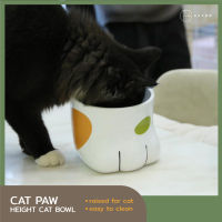 KAFBO Cat Paw Cat Bowl ชามแมว ชามอาหารแมว ชามอาหารสัตว์ ชามสัตว์เลี้ยง ชามเซรามิก ยกสูง