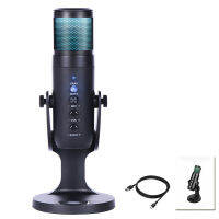 Audio Recording For Singing USB 360 Degree Rotation Live Broadcast Office Gaming RGB Lighitng K Condenser Microphone PC Laptop