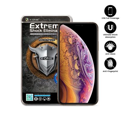 Apple iPhone X ( iPhone 10) X-One Full Coverage Extreme Series Matte Anti Fingerprint Screen Protector