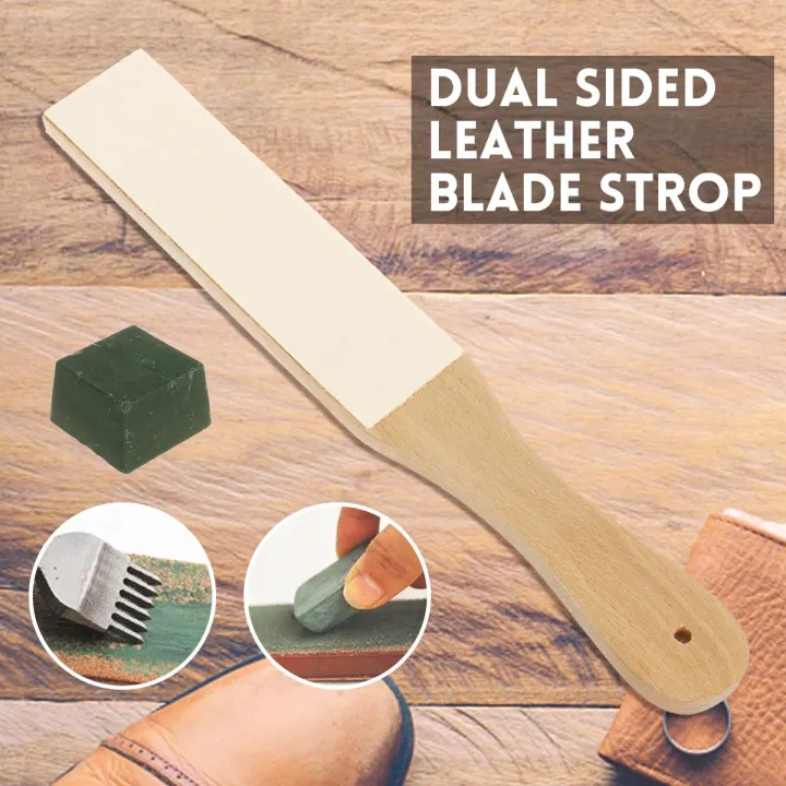 Dual Sided Leather Blade Strop for Razors Sharpener & Polishing