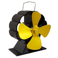 Mini Black Stove Fan Effecient 4 Heat Blade Fireplace Fan Powered Log Wood Burner Ecofan Quiet Fan Home Heat Distribution