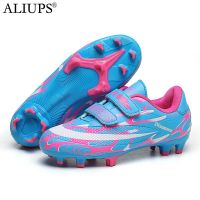 ALIUPS Football Boots TF Long Spikes Soccer Shoes Kids Boys Girls Students Cleats Training Sport Sneakers