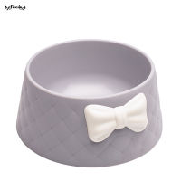 SUC Pet Dog Feeding Bowl Lovely Puppy Food Water Bowknot Feeder Leakproof Cat Bowl