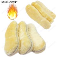 Size 35-45 Thicken Thermal Insoles Sheepskin Insoles Natural Winter Snow Boots Pad Wool Warm Insoles Heated Insert Cushion