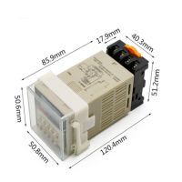 ‘；【= DH48S-S Programmable Double Time Delay Relay 0.1S-99H Repeat Cycle SPDT Timer Relay Voltage DC12V DC24V AC110V AC220V W Socket