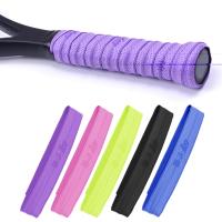 5Pcs คละสี Perforated Anti Slip PU หนัง Sweatband Super ดูดซับเทนนิสแบดมินตันแร็กเก็ต Overgrips Grips เทป